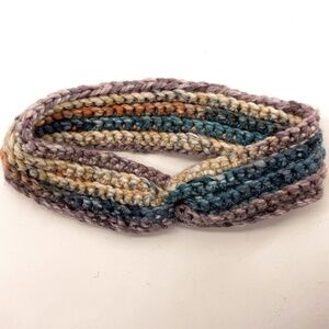 Kids Knit Winter Headband Ear warmer purple blue beige